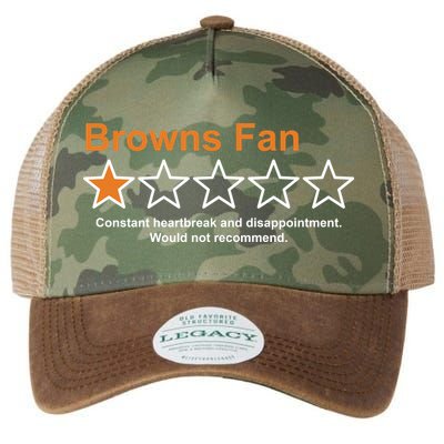Browns Fan Would Not Recommend 1 Star Funny Legacy Tie Dye Trucker Hat