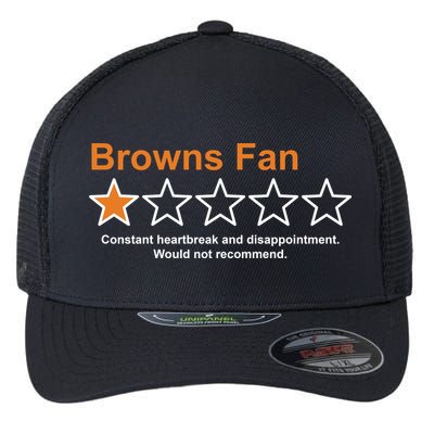 Browns Fan Would Not Recommend 1 Star Funny Flexfit Unipanel Trucker Cap