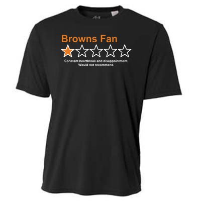 Browns Fan Would Not Recommend 1 Star Funny Cooling Performance Crew T-Shirt