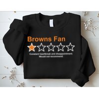 Browns Fan Would Not Recommend 1 Star Funny Sweatshirt