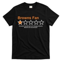 Browns Fan Would Not Recommend 1 Star Funny T-Shirt