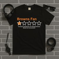 Browns Fan Would Not Recommend 1 Star Funny T-Shirt