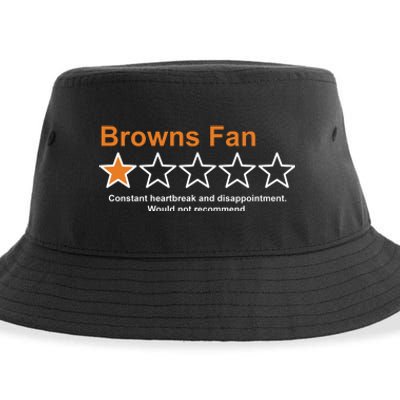 Browns Fan Would Not Recommend 1 Star Funny Sustainable Bucket Hat