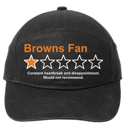 Browns Fan Would Not Recommend 1 Star Funny 7-Panel Snapback Hat