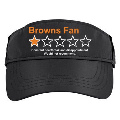 Browns Fan Would Not Recommend 1 Star Funny Adult Drive Performance Visor