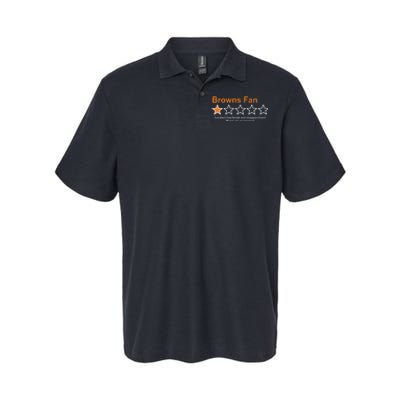 Browns Fan Would Not Recommend 1 Star Funny Softstyle Adult Sport Polo