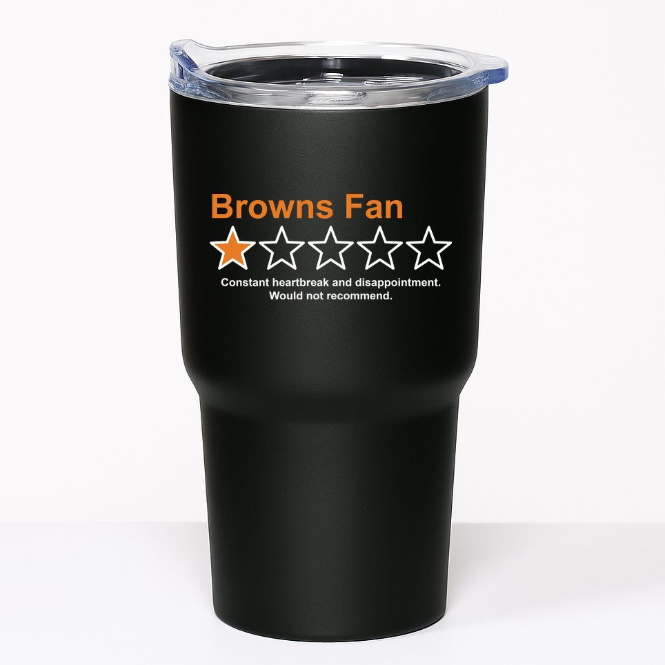 Browns Fan Would Not Recommend 1 Star Funny Tumbler