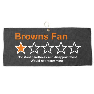 Browns Fan Would Not Recommend 1 Star Funny Large Microfiber Waffle Golf Towel