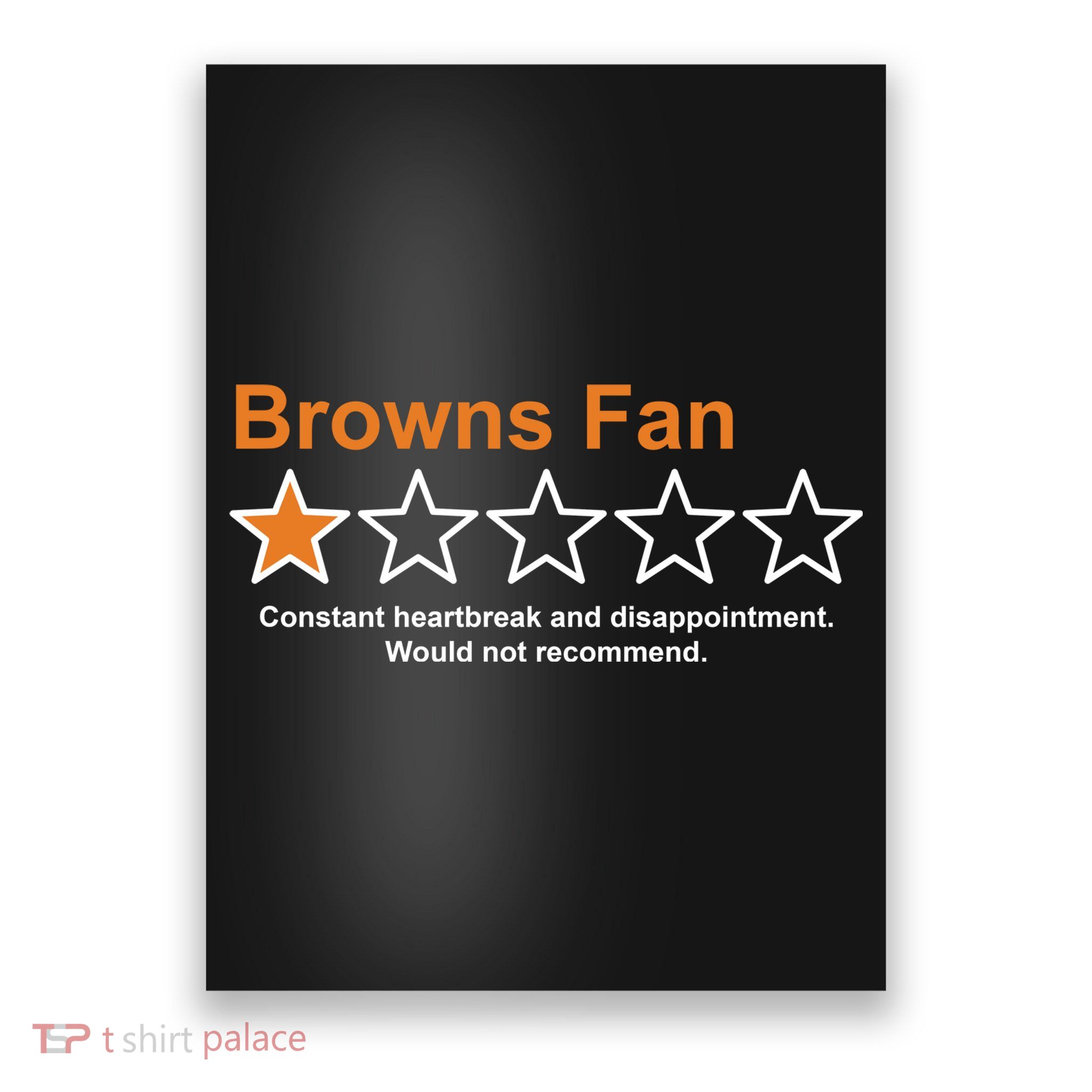 Browns Fan Would Not Recommend 1 Star Funny Poster