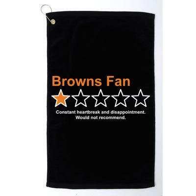 Browns Fan Would Not Recommend 1 Star Funny Golf Towel