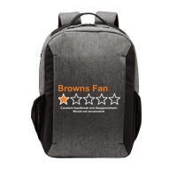 Browns Fan Would Not Recommend 1 Star Funny Vector Backpack