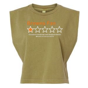 Browns Fan Would Not Recommend 1 Star Funny Garment-Dyed Women's Muscle Tee