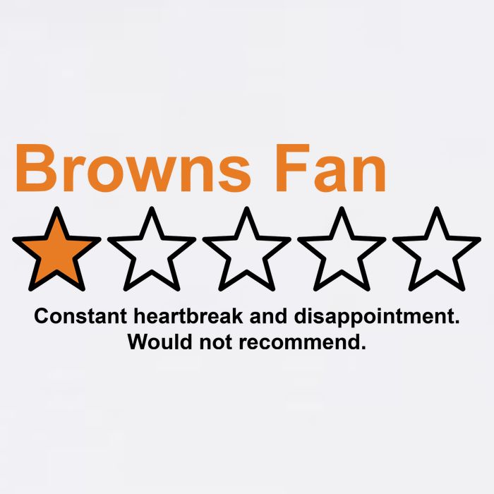 Browns Fan Would Not Recommend 1 Star Funny Garment-Dyed Sweatshirt