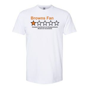 Browns Fan Would Not Recommend 1 Star Funny Softstyle CVC T-Shirt