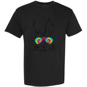 Bunny Face With Sunglasses Tie Dye Easter Day boy  kid Garment-Dyed Heavyweight T-Shirt