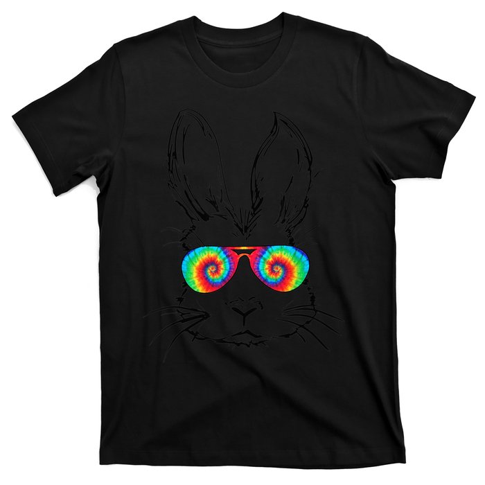 Bunny Face With Sunglasses Tie Dye Easter Day boy  kid T-Shirt