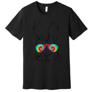 Bunny Face With Sunglasses Tie Dye Easter Day boy  kid Premium T-Shirt