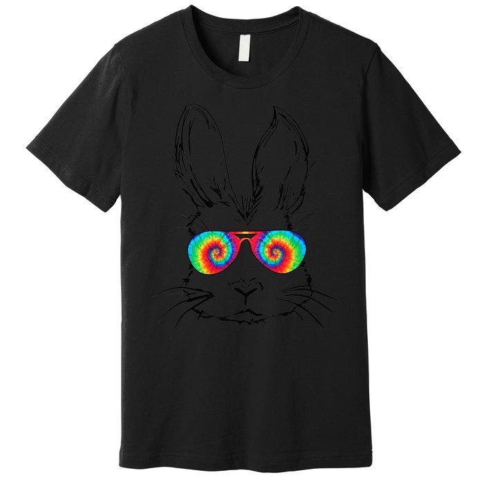 Bunny Face With Sunglasses Tie Dye Easter Day boy  kid Premium T-Shirt