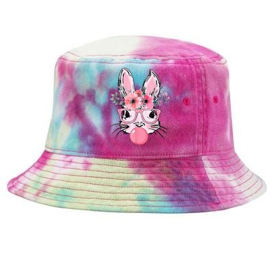 Bunny Face With Glasses Bubblegum Happy Easter Tie-Dyed Bucket Hat