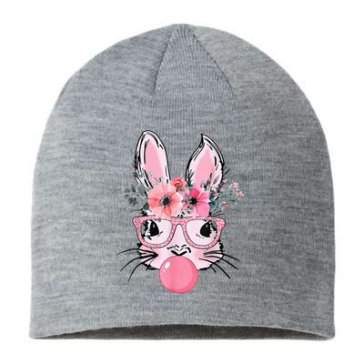 Bunny Face With Glasses Bubblegum Happy Easter Sustainable Beanie