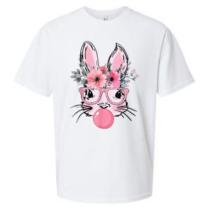 Bunny Face With Glasses Bubblegum Happy Easter Sueded Cloud Jersey T-Shirt