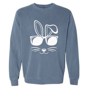 Bunny Face With Sunglasses Gifts For Easter Day Garment-Dyed Sweatshirt