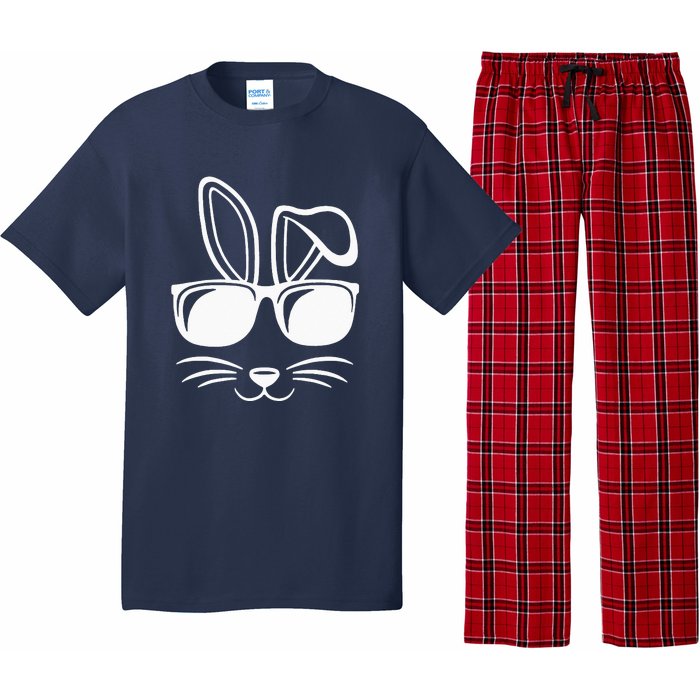 Bunny Face With Sunglasses Gifts For Easter Day Pajama Set