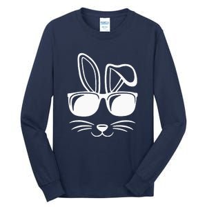 Bunny Face With Sunglasses Gifts For Easter Day Tall Long Sleeve T-Shirt