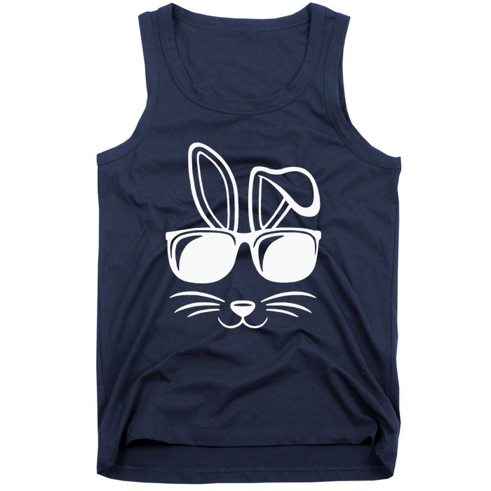 Bunny Face With Sunglasses Gifts For Easter Day Tank Top