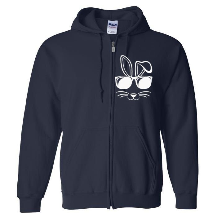 Bunny Face With Sunglasses Gifts For Easter Day Full Zip Hoodie