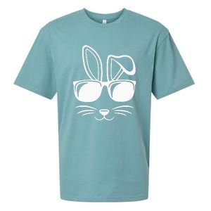 Bunny Face With Sunglasses Gifts For Easter Day Sueded Cloud Jersey T-Shirt