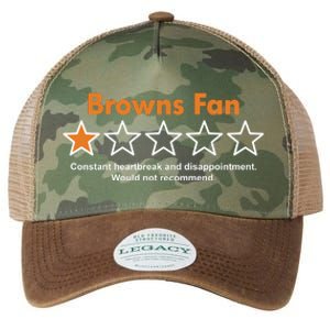 Browns Fan Would Not Recommend Disappointment Funny Football Legacy Tie Dye Trucker Hat