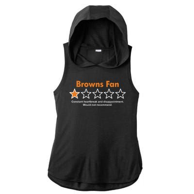 Browns Fan Would Not Recommend Disappointment Funny Football Ladies PosiCharge Tri-Blend Wicking Draft Hoodie Tank