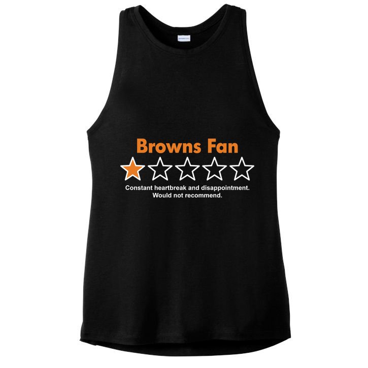 Browns Fan Would Not Recommend Disappointment Funny Football Ladies PosiCharge Tri-Blend Wicking Tank