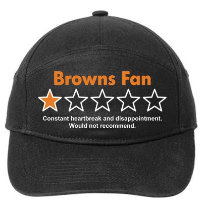 Browns Fan Would Not Recommend Disappointment Funny Football 7-Panel Snapback Hat