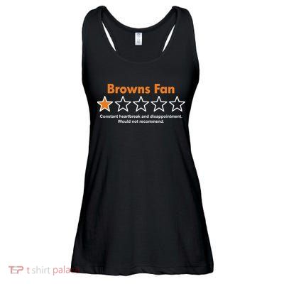 Browns Fan Would Not Recommend Disappointment Funny Football Ladies Essential Flowy Tank