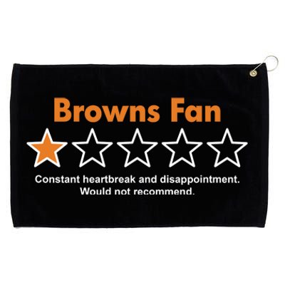 Browns Fan Would Not Recommend Disappointment Funny Football Grommeted Golf Towel