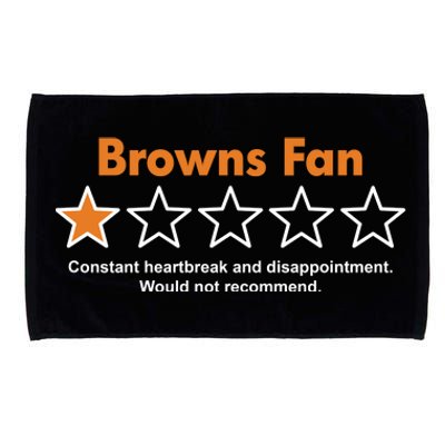 Browns Fan Would Not Recommend Disappointment Funny Football Microfiber Hand Towel