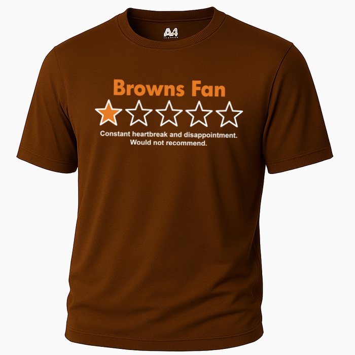 Browns Fan Would Not Recommend Disappointment Funny Football Cooling Performance Crew T-Shirt
