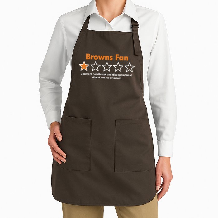 Browns Fan Would Not Recommend Disappointment Funny Football Apron