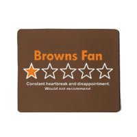 Browns Fan Would Not Recommend Disappointment Funny Football Mousepad