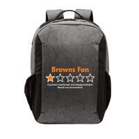 Browns Fan Would Not Recommend Disappointment Funny Football Vector Backpack