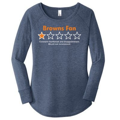 Browns Fan Would Not Recommend Disappointment Funny Football Women's Perfect Tri Tunic Long Sleeve Shirt