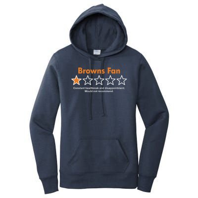 Browns Fan Would Not Recommend Disappointment Funny Football Women's Pullover Hoodie