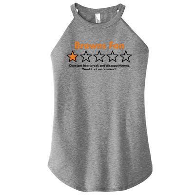 Browns Fan Would Not Recommend Disappointment Funny Football Women's Perfect Tri Rocker Tank