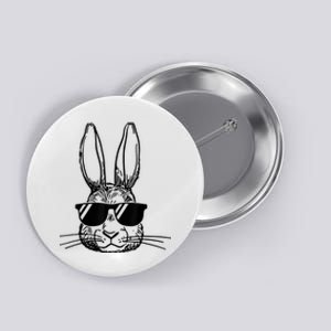 Bunny Face With Sunglasses For Boy  Kid Easter Day Button