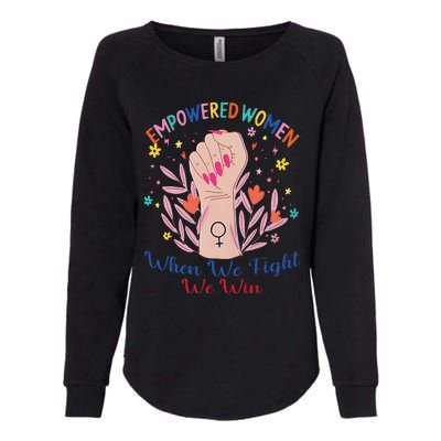 Boho Flower When We Fight We Win Kamala Supporter Womens California Wash Sweatshirt