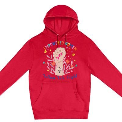 Boho Flower When We Fight We Win Kamala Supporter Premium Pullover Hoodie