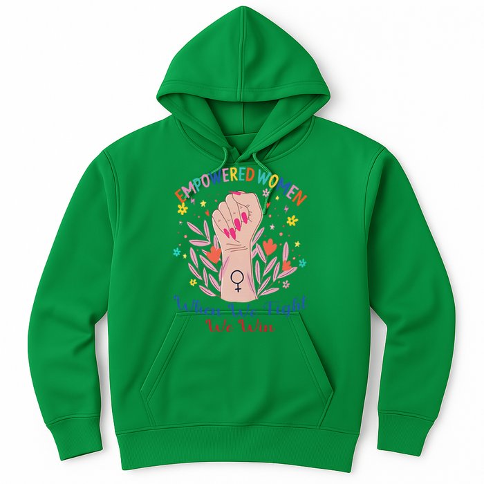 Boho Flower When We Fight We Win Kamala Supporter Hoodie