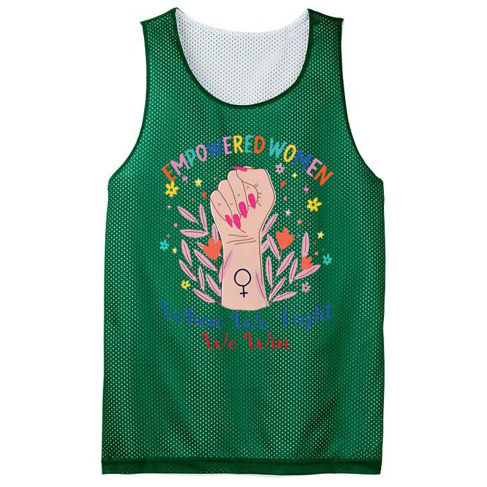 Boho Flower When We Fight We Win Kamala Supporter Mesh Reversible Basketball Jersey Tank